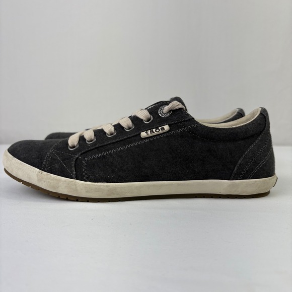 Taos Footwear Shoes - Taos Women's Star Canvas Low Top Sneakers Charcoal Lace Up Casual Shoes Size 8